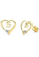 delightful sweet 15 cubic zirconia stud earrings for babies
